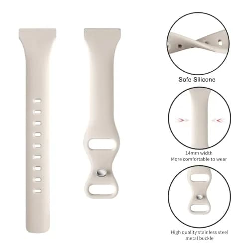 TUCOMO Slim Silicone Watch Band 18mm | Compatible with Garmin Venu 3S/4S, Vivoactive 4S, Forerunner 255s/265S | Soft Narrow Sport Replacement Strap for Women Men thumbnail 3