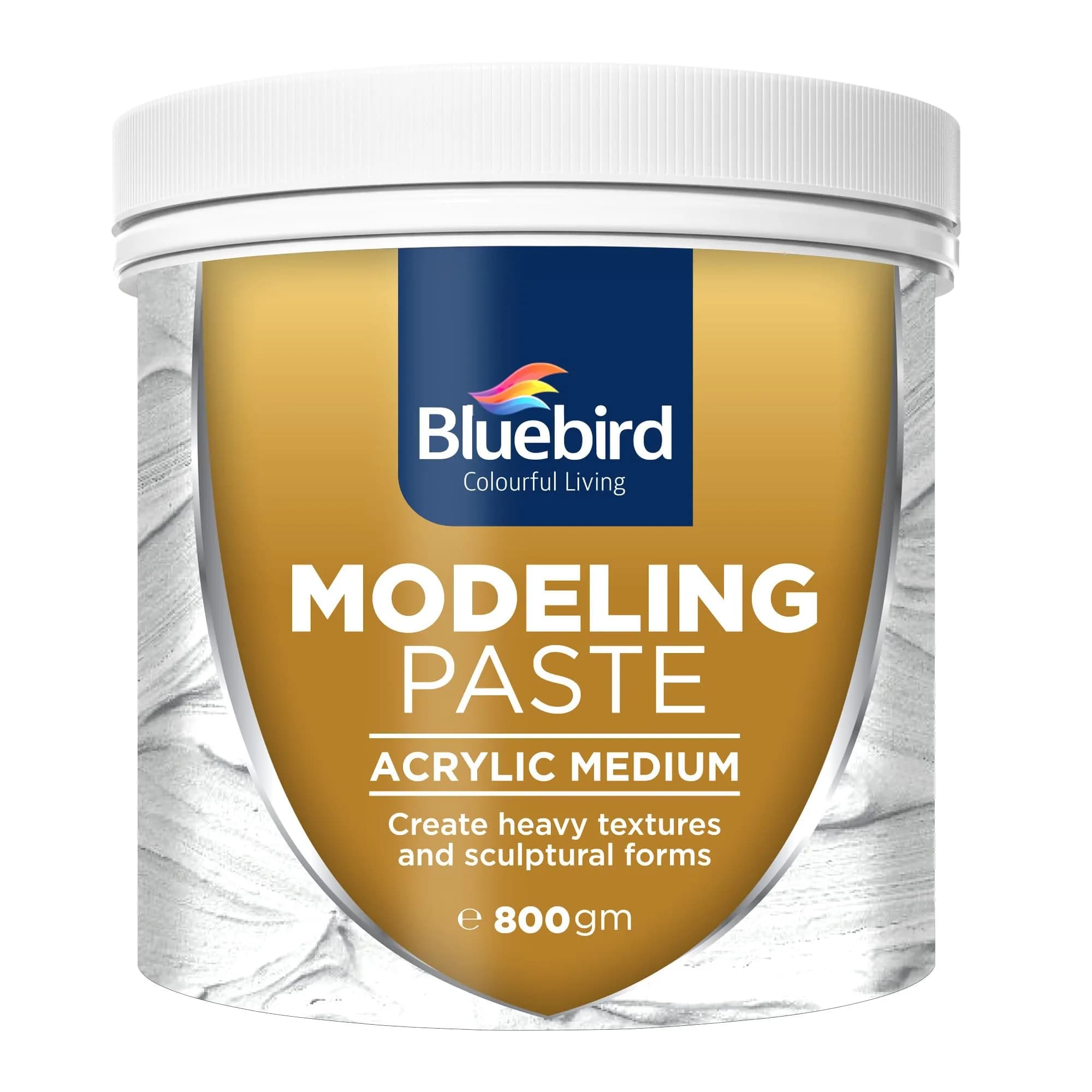 Bluebird Thick Modeling Paste White 800g (28.2 Oz) | High Density Acrylic Medium for Texture and Dimension - main product image