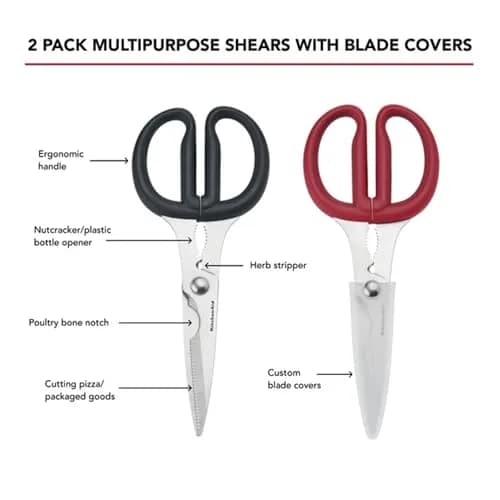 KitchenAid Black Multipurpose Shear Set, 2-Pack: Nutcracker & Bottle Opener Included thumbnail 2