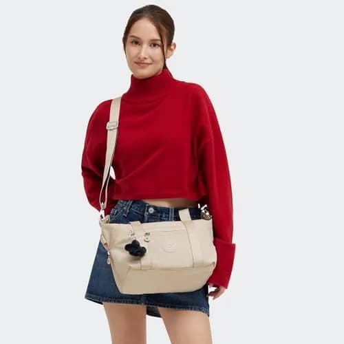 Kipling Womens Art Mini Tote Bag, Lightweight Small Weekender, Nylon Travel Handbag thumbnail 5