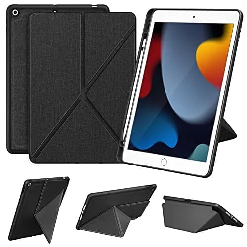 DTTO Foldable Case for iPad 9th/8th/7th Gen 10.2-inch | Auto Wake/Sleep, Pencil Holder, Fabric Texture (70-120c) thumbnail 1