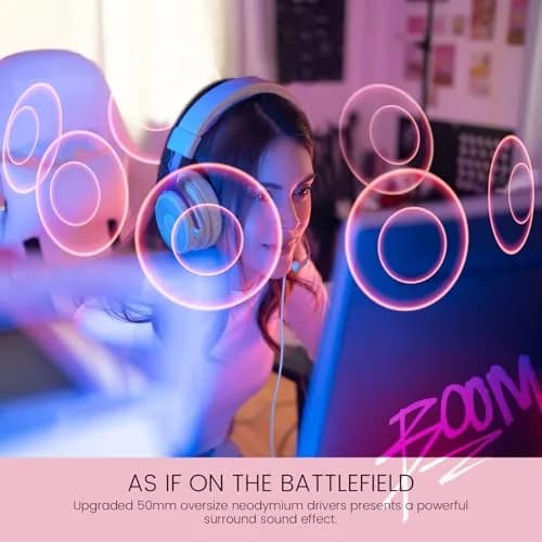 EKSA E900 Wired Gaming Headset with Microphone for PS4, PS5, Xbox | Over Ear, Noise Cancelling Mic, 3.5mm Jack thumbnail 3