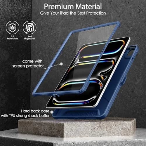 DTTO for iPad Pro 11 Inch Case (M5) 2025 / (M4) 2024, Navy Blue | Shockproof & Built-in Kickstand (110 characters) thumbnail 7