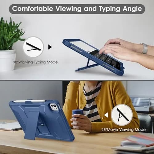 DTTO for iPad Pro 11 Inch Case (M5) 2025 / (M4) 2024, Navy Blue | Shockproof & Built-in Kickstand (110 characters) thumbnail 3