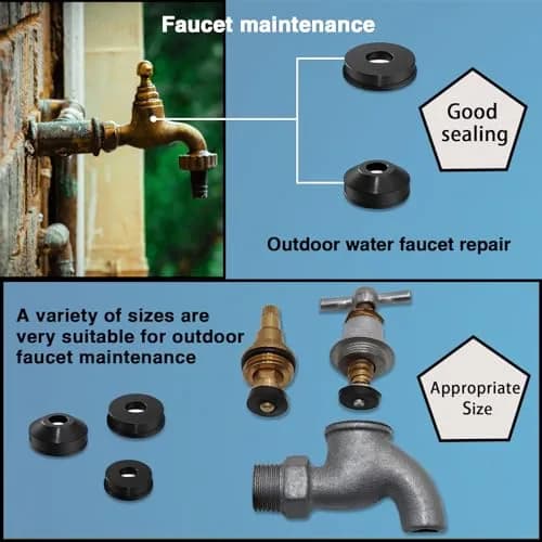 ZDBB 258 Pcs Faucet Washer & Hose Gasket Kit | Assorted Sizes for Outdoor Faucet & Garden Hose Repair thumbnail 7