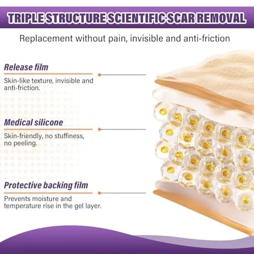 PSECICI Silicone Scar Sheets 1.5m (59") Beige | Medical Grade Scar Tape for Old & New Scars thumbnail 4
