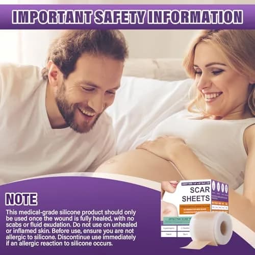 PSECICI Silicone Scar Sheets 1.5m (59") Beige | Medical Grade Scar Tape for Old & New Scars thumbnail 7