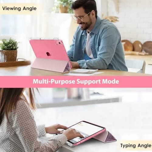 DTTO Clear Case for iPad (A16) 11th Gen 11-inch & 10th Gen, Pink Marble | Shockproof & Transparent thumbnail 7