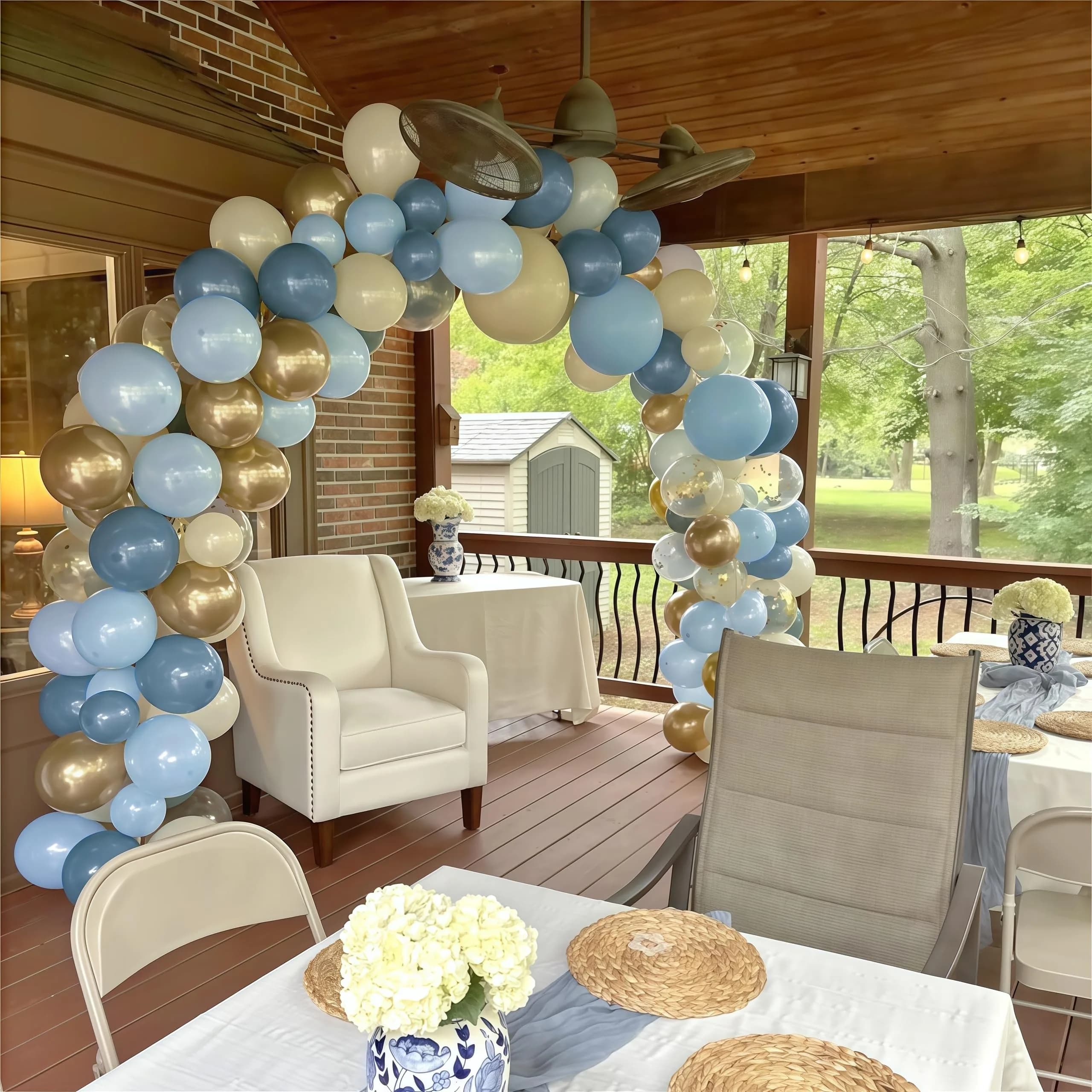 HILAVO Dusty Blue Balloon Set 60Pcs 12 Inch | Assorted Colors Balloon for Parties - view 4