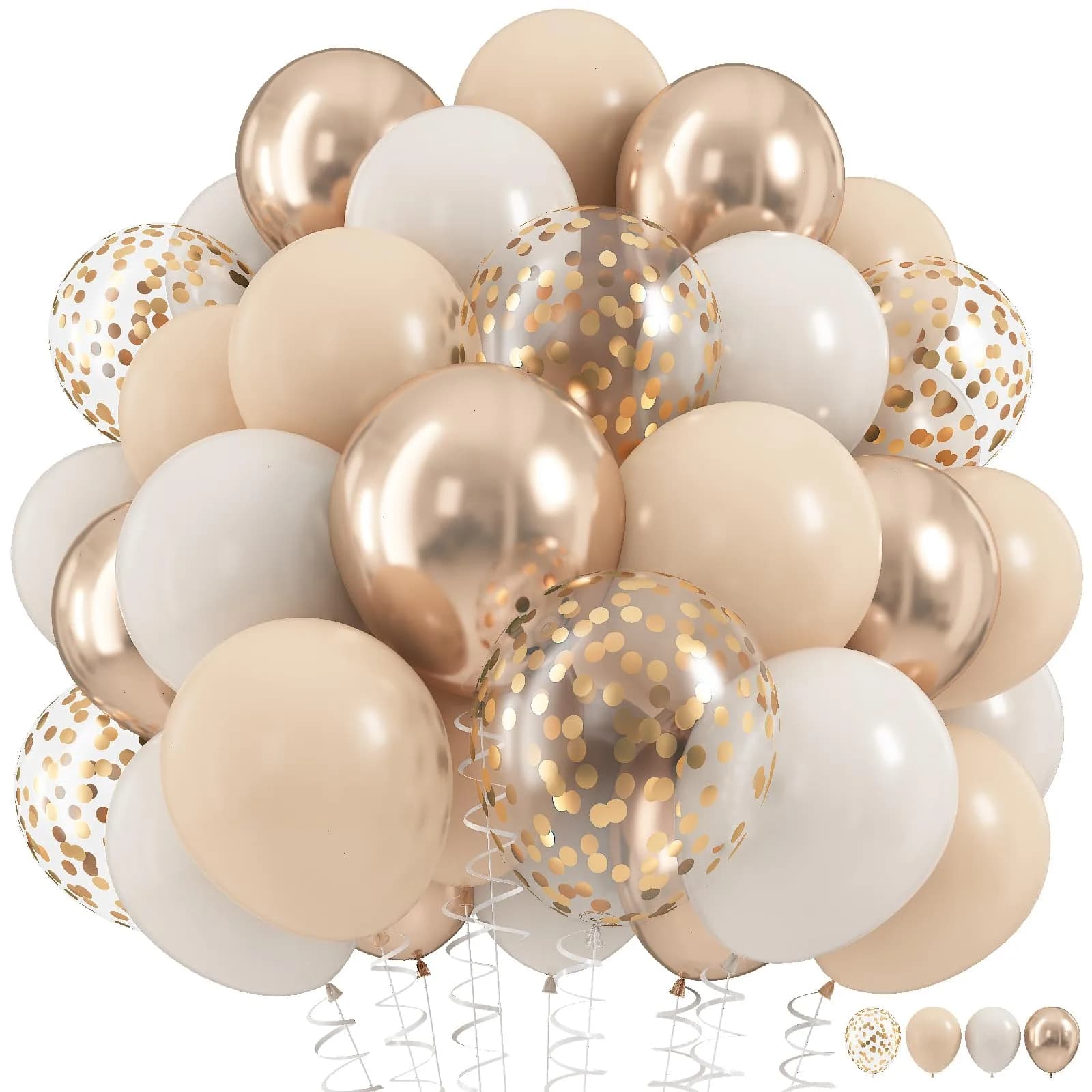 HILAVO Dusty Blue Balloon Set 60Pcs 12 Inch | Assorted Colors Balloon for Parties — Blue and Orange / 12 inch 35pcs