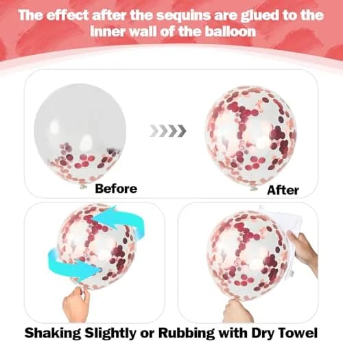 HILAVO Dusty Pink Balloon Set, 60Pcs 12 Inch Retro Blush Pink White Sand Nude Latex Balloon with Metallic Confetti Rose Pink Helium Balloon for Girls Women Birthday Party Baby Shower Boho Decoration Supplies thumbnail 5