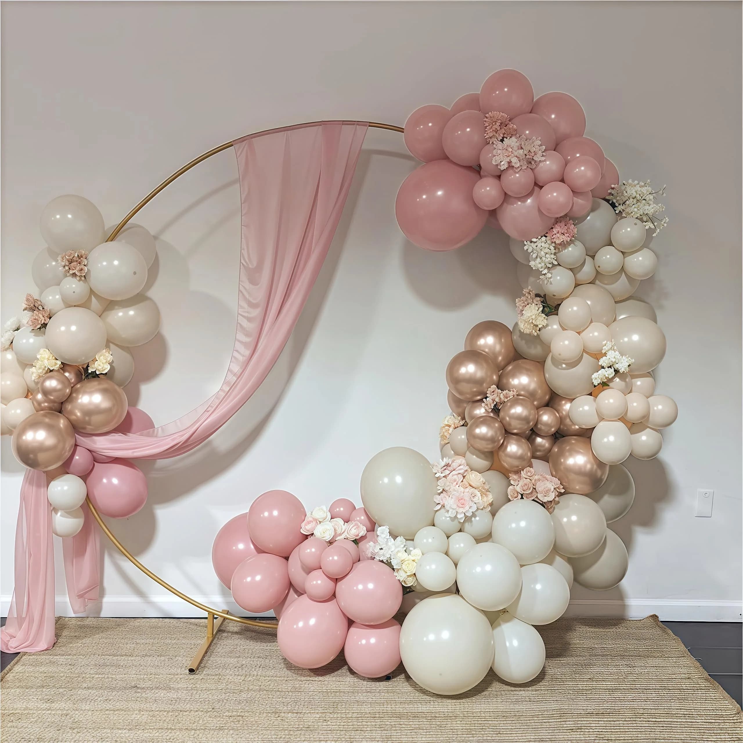HILAVO Dusty Pink Balloons 60 Pcs 12 Inch | Assorted Colors for Birthday Decorations - view 7