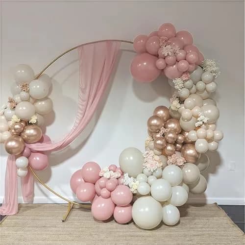 HILAVO Dusty Pink Balloons 60 Pcs 12 Inch | Assorted Colors for Birthday Decorations thumbnail 7