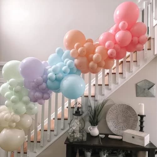 HILAVO Pastel Rainbow Balloons 60Pcs 12 Inch | Assorted Colors Latex Balloon for Party Decorations thumbnail 9