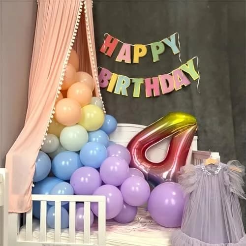 HILAVO Pastel Rainbow Balloons 60Pcs 12 Inch | Assorted Colors Latex Balloon for Party Decorations thumbnail 3