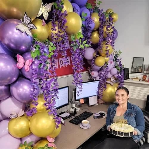 HILAVO Purple Gold Balloons Set 60Pcs 12 Inch | Assorted Colors Balloon for Party Planners thumbnail 4