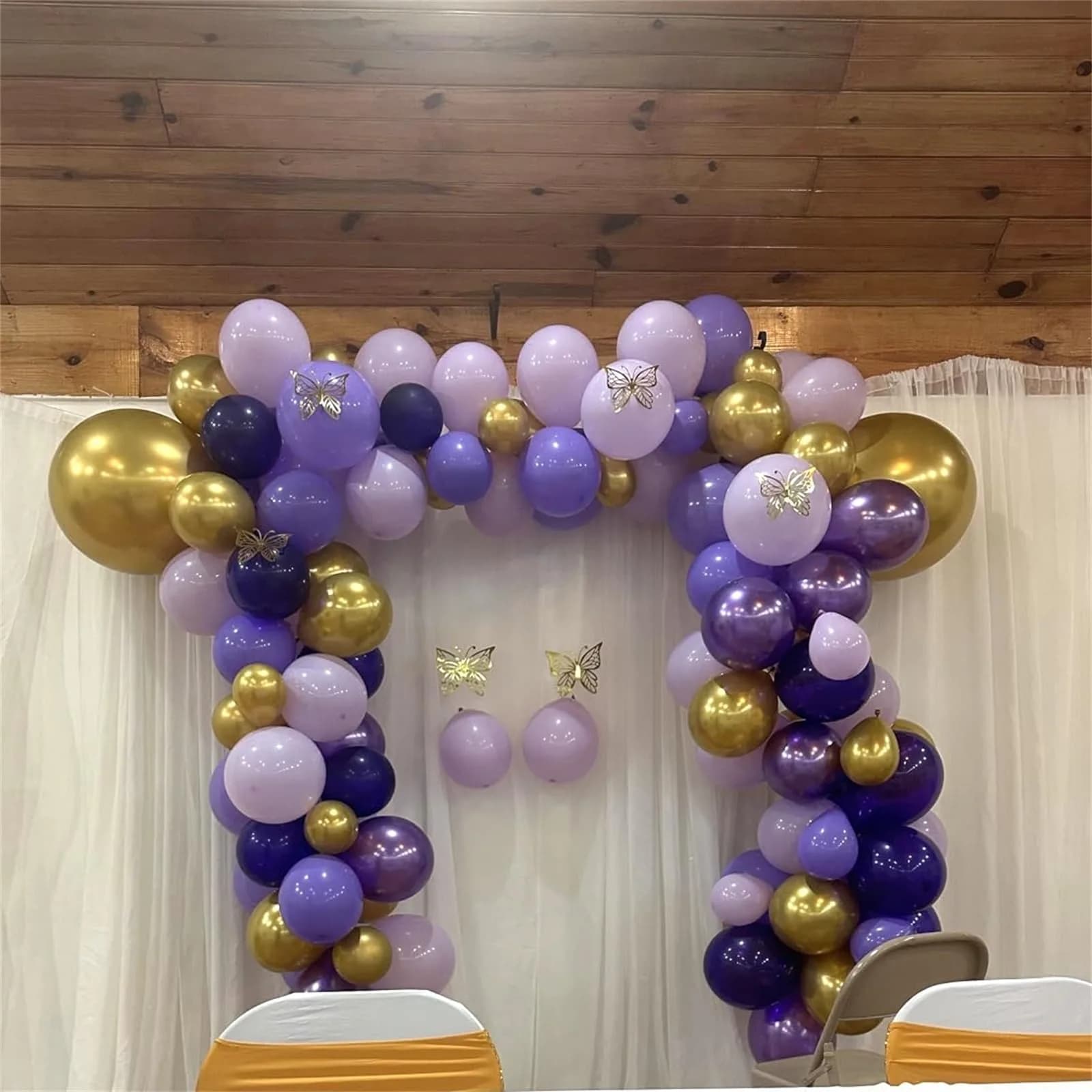 HILAVO Purple Gold Balloons Set 60Pcs 12 Inch | Assorted Colors Balloon for Party Planners - view 6