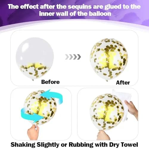 HILAVO Purple Gold Balloons Set 60Pcs 12 Inch | Assorted Colors Balloon for Party Planners thumbnail 9