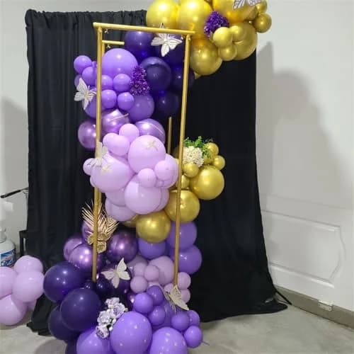 HILAVO Purple Gold Balloons Set 60Pcs 12 Inch | Assorted Colors Balloon for Party Planners thumbnail 3