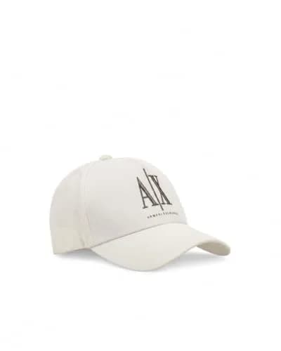 Armani Exchange Men's Icon Logo Hat, Off White | Adjustable Baseball Cap thumbnail 1