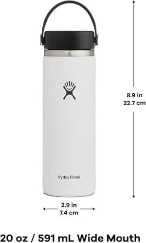 Hydro Flask 20 Oz Wide Mouth Flex Cap Bottle Moonshadow | Insulated Stainless Steel Hydration thumbnail 3