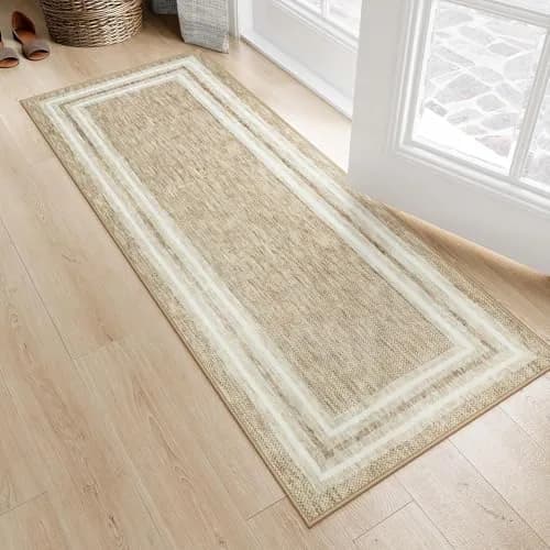 OJIA 2'x5' (61cm x 152cm) Runner Rug | Machine Washable Non-Slip Polyester Hallway Carpet thumbnail 2