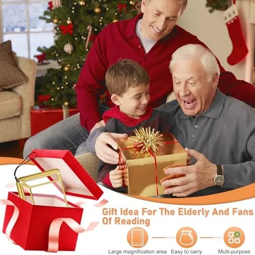 AKKYCVS Gold 5X Full Page Magnifier | Lightweight Rectangular Magnifier for Seniors and Low Vision thumbnail 7