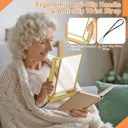 AKKYCVS Gold 5X Full Page Magnifier | Lightweight Rectangular Magnifier for Seniors and Low Vision thumbnail 3