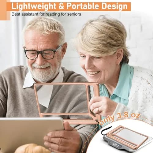 AKKYCVS 5X Full Page Magnifying Glass with Handle | 12.7cm (5 Inch) Viewing Area thumbnail 6