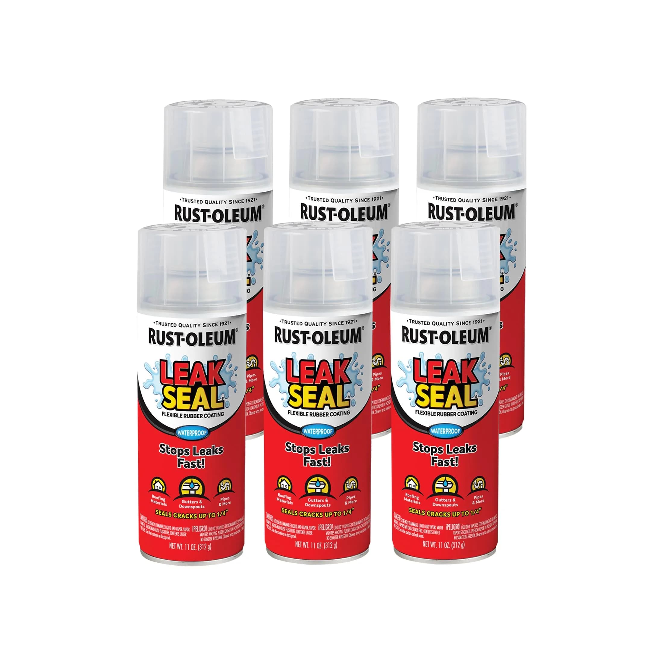 Rust-Oleum LeakSeal Clear Flexible Rubber Coating Spray - Seals Leaks & Cracks - main product image