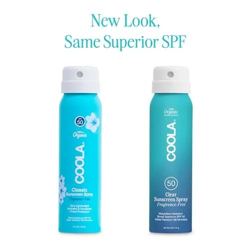 COOLA Clear Sunscreen Spray SPF 50, Fragrance Free, 2 Pack, 177ml (6 Fl Oz) & 59ml (2 Fl Oz) | Broad Spectrum Protection thumbnail 3