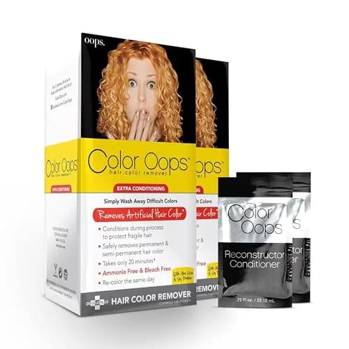 Color Oops Extra Conditioning Hair Color Remover & Conditioner Bundle 2 Pack | Safely Removes Permanent & Semi-Permanent Dye thumbnail 1