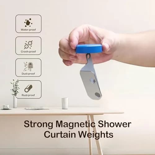 EMLTHORY 6 PCS Shower Curtain Weights Bottom | Heavy Duty Magnet Clips for Drapery & Liners thumbnail 6