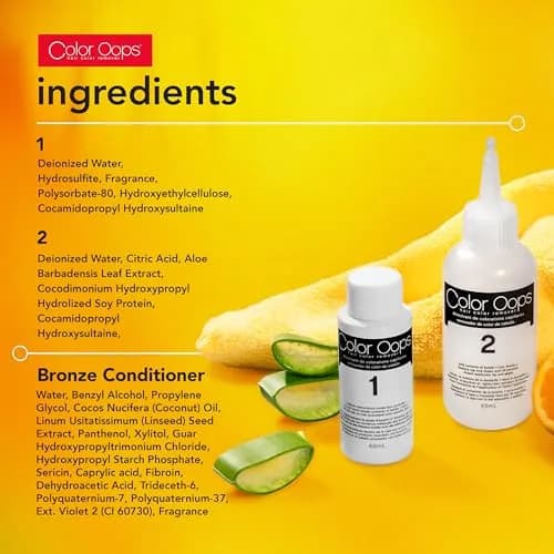 Color Oops Extra Conditioning Hair Color Remover & Brass Correct Bundle 296ml (10 Fl Oz) | Ammonia-Free Dye Removal thumbnail 3