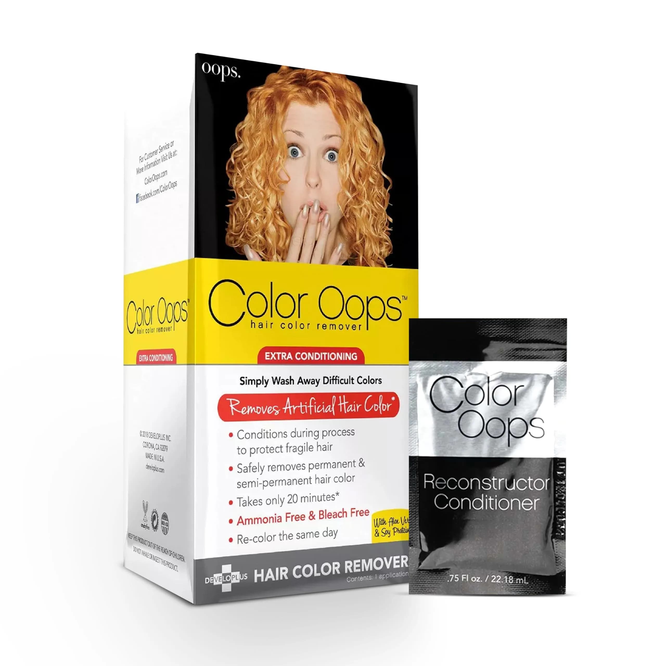 Color Oops Extra Conditioning Hair Color Remover & Reconstructor Conditioner Bundle 236ml (7.92 Fl Oz) | Safely Removes Permanent & Semi-Permanent Dye - main product image