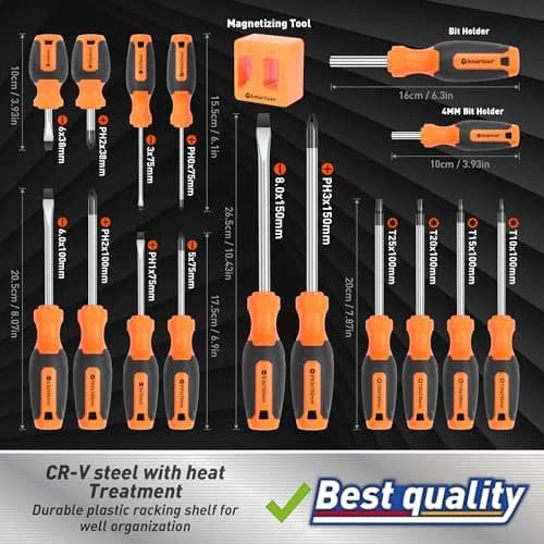 Amartisan 86-Piece Magnetic Screwdriver Set with Case | 3.43 lbs (1.56 kg) Tools for Men thumbnail 4