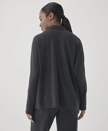 Pact Organic Cotton Women's Relaxed Blazer Charcoal Heather | Breathable, Sustainable Fit (70-120 chars) thumbnail 7