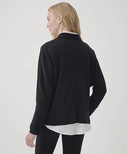 Pact Organic Cotton Women's Relaxed Blazer Black | Breathable, Sustainable Fit (70-120 chars) thumbnail 5