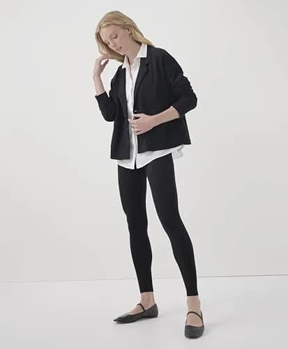 Pact Organic Cotton Women's Relaxed Blazer Black | Breathable, Sustainable Fit (70-120 chars) thumbnail 2