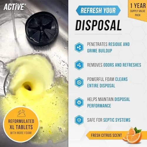 ACTIVE Washer Dishwasher Disposal & Coffee Cleaner Tablets 96 Tabs (2.27 kg / 5 lb) | Year Supply for All Appliances thumbnail 4