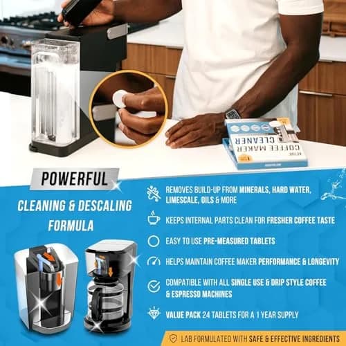 ACTIVE Washer Dishwasher Disposal & Coffee Cleaner Tablets 96 Tabs (2.27 kg / 5 lb) | Year Supply for All Appliances thumbnail 5