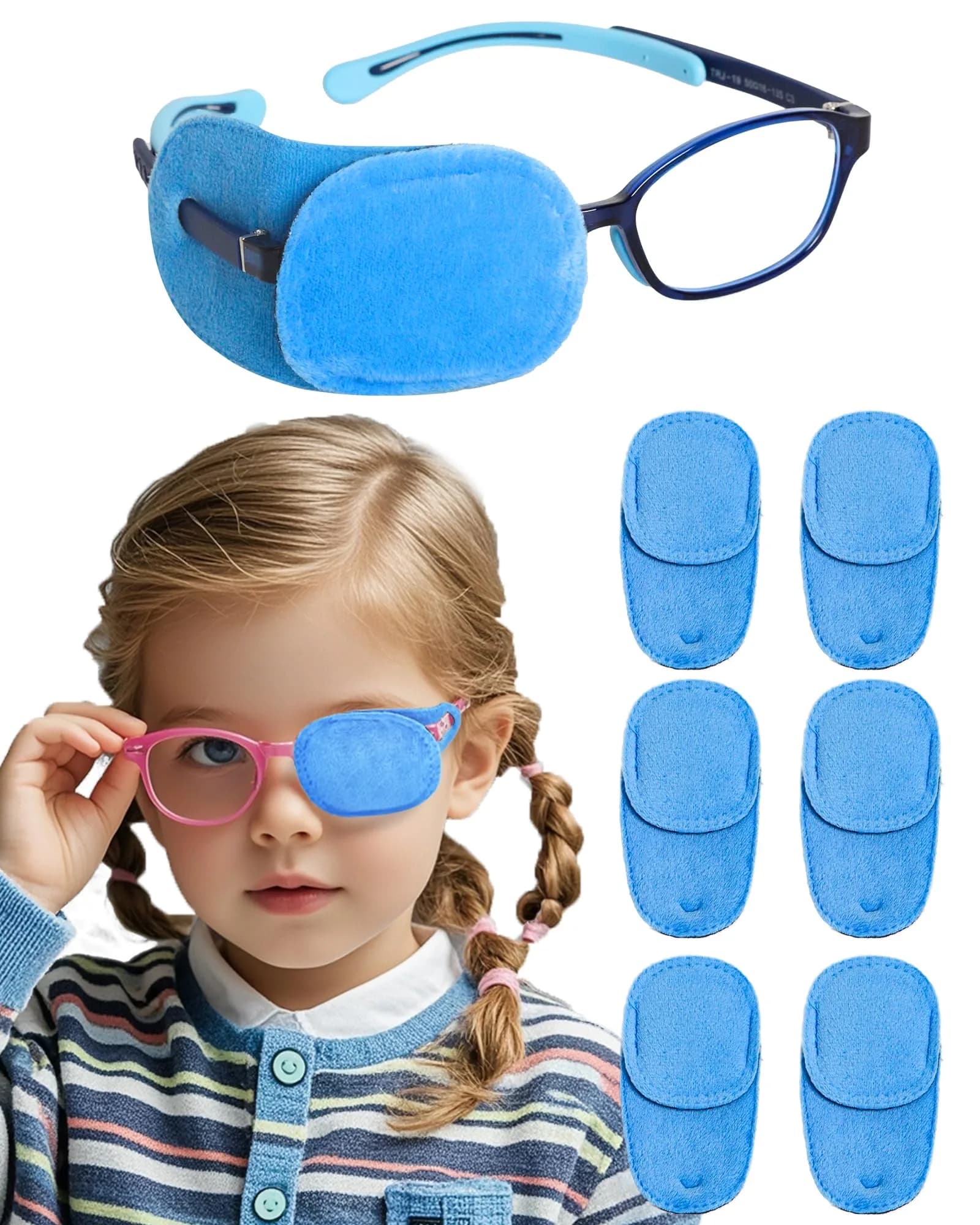 VEEJION 6PCS Eye Patches for Glasses | Medical Lazy Eye Treatment for Left & Right Eyes - main product image