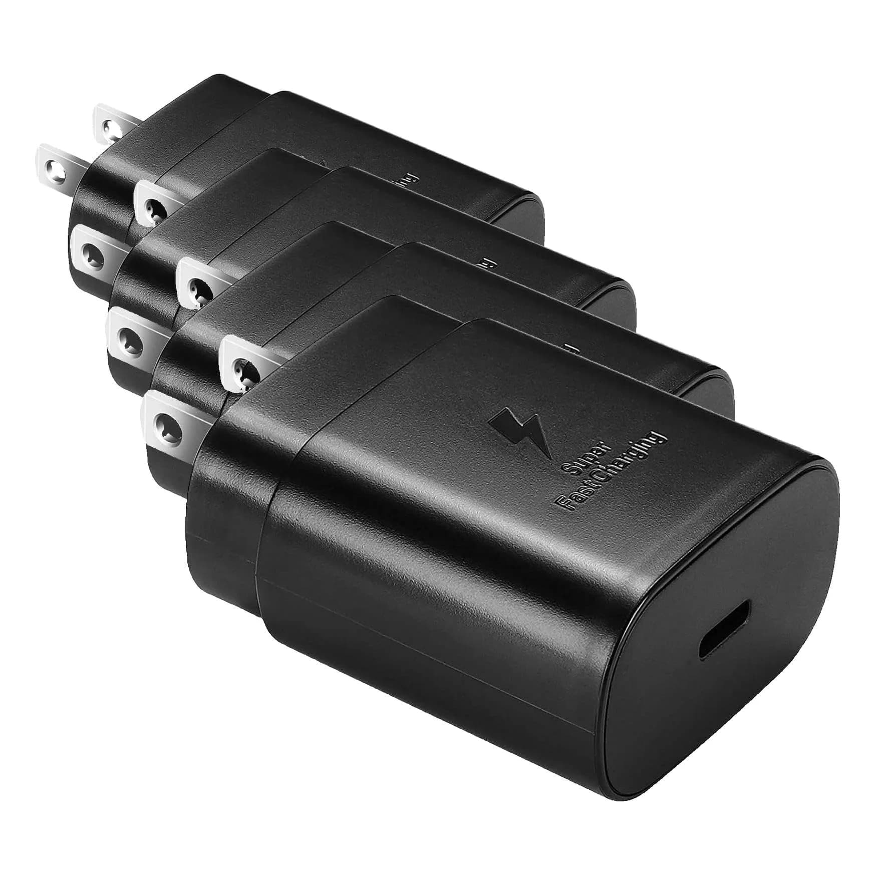 Samsung 25W USB-C Super Fast Charging Wall Charger Black 25W (0.88 oz) | PD 3.0 Certified — Black / Single Port / 25 W / With Cable