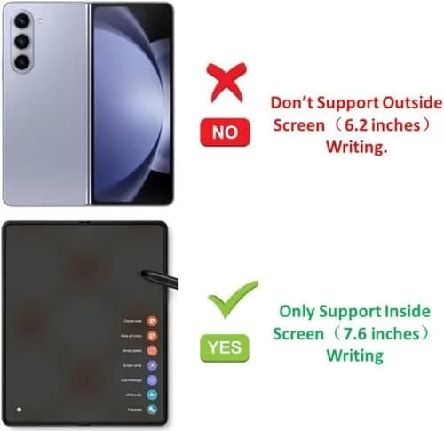 Befzygwk Galaxy Z Fold 6 S Pen Fold Edition Replacement Black | Compatible with Samsung Galaxy Z Fold 6 5G, Slim 1.5mm Tip, 4096 Pressure Levels thumbnail 3