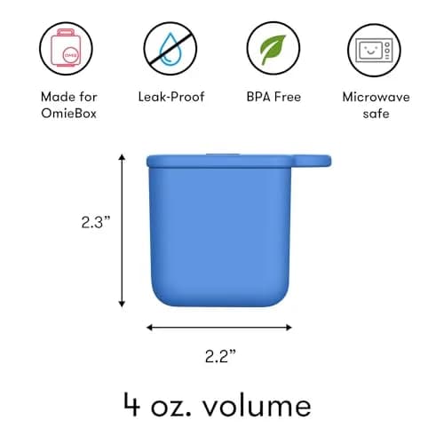 Omie OmieBox UP Leakproof Dip Containers 2 Pack 118ml (4 Fl Oz) | Perfect for Kids' Lunches thumbnail 6
