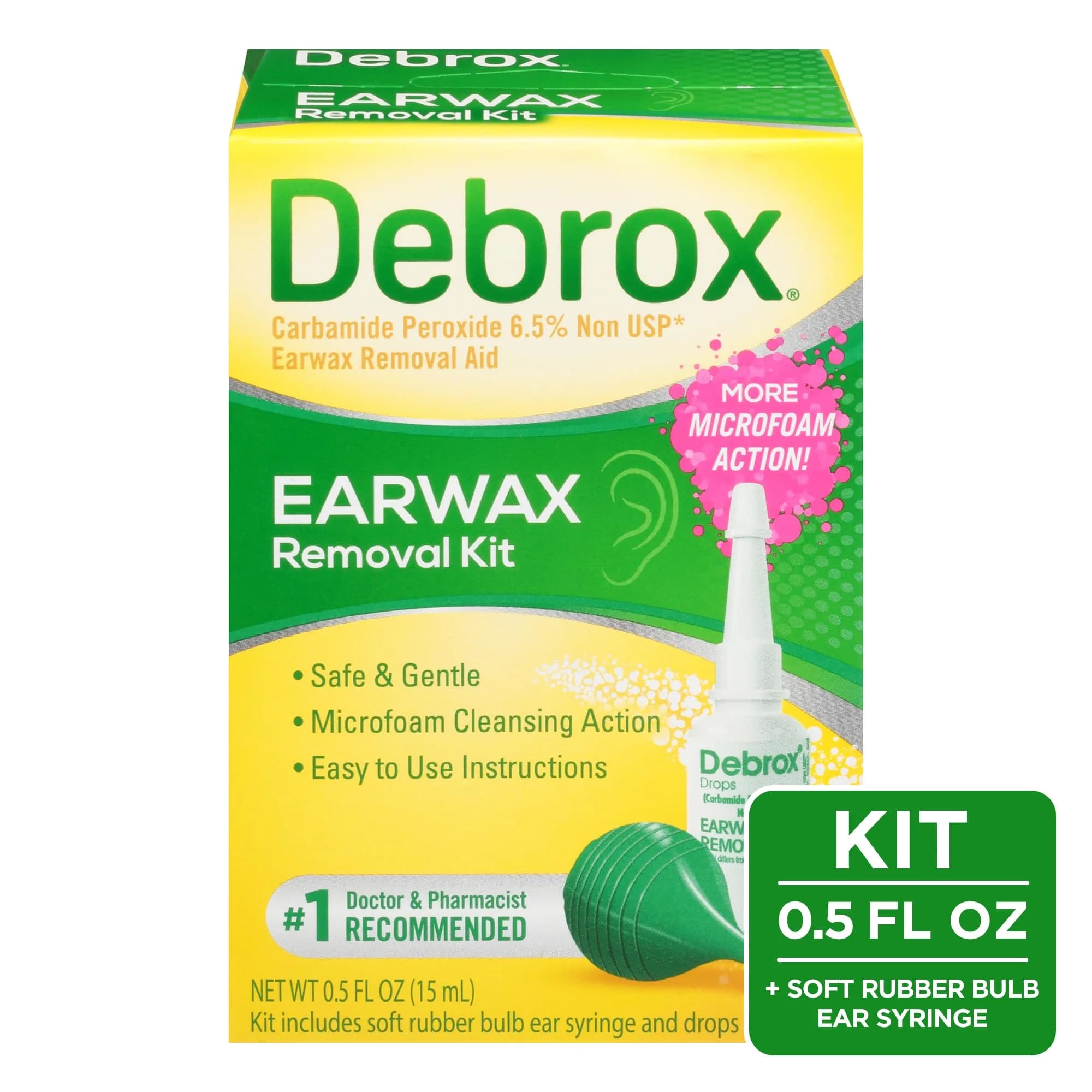 Debrox Ear Wax Removal Kit | Dermatologist Tested Hypoallergenic Fragrance-Free - view 2