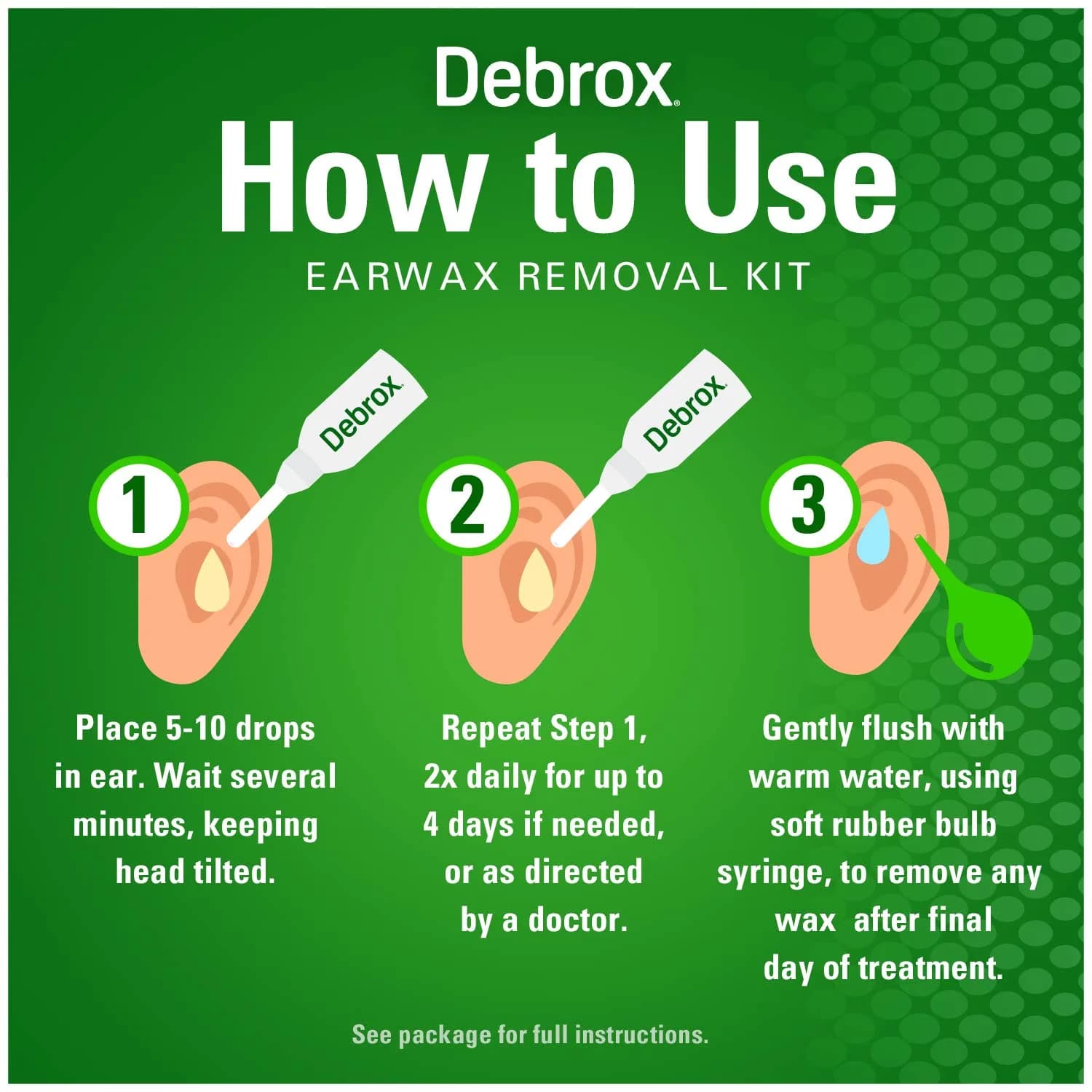 Debrox Ear Wax Removal Kit | Dermatologist Tested Hypoallergenic Fragrance-Free - view 5