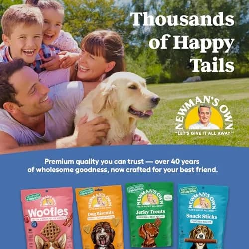 Newman's Own Chicken Recipe Woofles Waffle Dog Treats 10 oz | Wholesome U.S. Chicken Dog Snacks thumbnail 6
