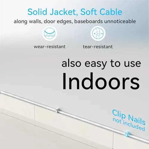 Sokqovt Cat6a Ethernet Cable Slim 25ft Outdoor Waterproof, 28AWG Pure Copper 10G 550MHZ for Indoor & Outdoor Use thumbnail 3