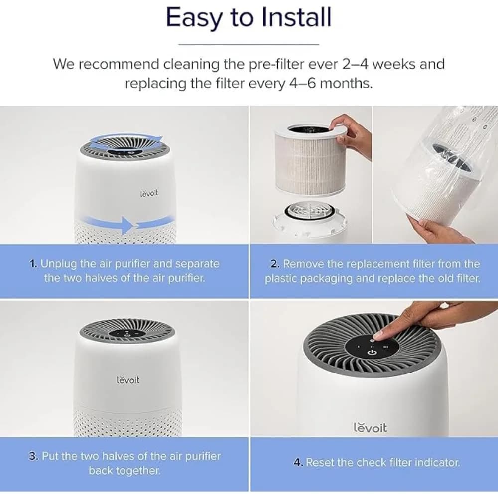 Levoit Core Mini-P Air Purifier Replacement Filter 2 Pack | AHAM Verified True HEPA Filtration - view 6